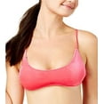 thumbnail image 3 of California Waves Women’s Crushed Velvet Bralette Bikini Top Swimsuit, Pink, Small, 3 of 4