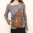 thumbnail image 3 of Leather Sling Bag for Women,Travel Small Sling Bag Crossbody Bags for Women-Vegan Leather Fanny Pack Crossbody Bags, 3 of 3
