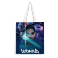 thumbnail image 1 of WondLa Bolso de tela con estampado de lienzo para mujer, bolsa de compras reutilizable y estética, con cremallera interior, regalo para mujer,40*45cm., 1 of 6
