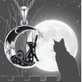 thumbnail image 6 of Dorunmo Black Cat Necklace 925 Sterling Silver Crescent Moon Pendant Halloween Necklace Cat Jewelry for Women Gifts for Lovers, 6 of 6