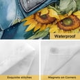 thumbnail image 4 of Truck Sunflower No Hooks Shower Curtain with Snap-in Liner Spring Watercolor Shower Curtains for Bathroom, Waterproof, Easy Install, Washable 72"x78", 4 of 9