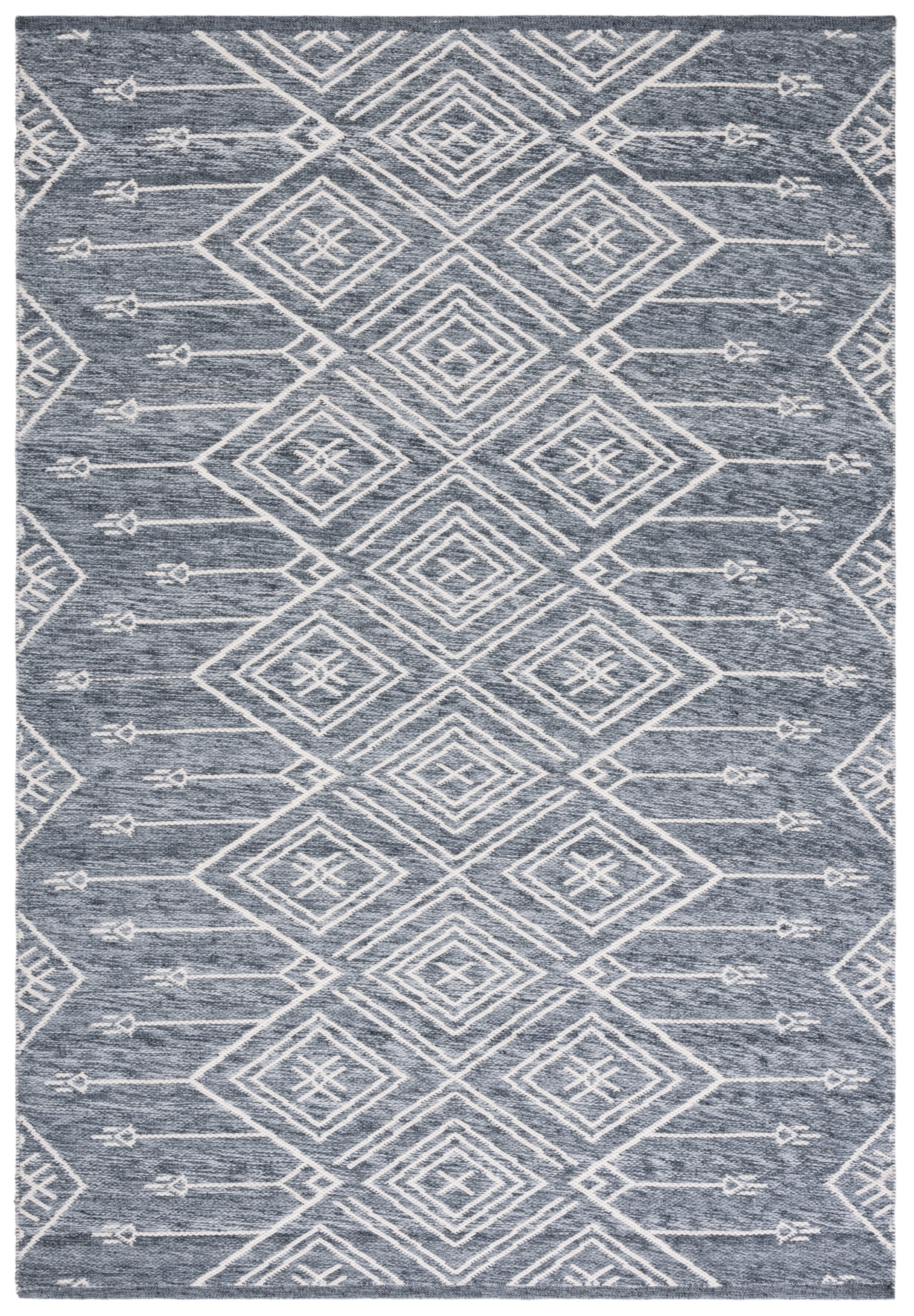 Safavieh Kilim Asa Geometric Polyester Area Rug, Gray/Ivory, 3' x 5'
