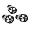 thumbnail image 2 of Embroidered Patch, Iron Patches Rhinestone Material Black Skull  For Dresses, 2 of 8