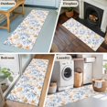 thumbnail image 6 of Summer Blue Washable Runner Rugs 2'x6', Yellow Coral Shell Starfish Ocean Marine Life Low Pile Throw Entryway Rug Non-Slip Sturdy Edge Binding Carpet for Indoor Bedside Entrance Bedside, 6 of 9