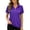 Purple(Ladies Tops), variant on GUACER Quarter Zip Polo Shirts for Women Short Sleeve Heathered Golf Tennis Tops Casual Activewear Work Blouses