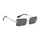 thumbnail image 5 of Gafas de sin borde de lentes de de moda para vacaciones en la playa Fiesta al aire libre Todo gris, 5 of 9
