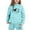 Light Blue, variant on lnmuld Winter Outfits 2 Piece Girls Casual Outfits Long Sleeve Solid Warm Hoodie Pullover Tops Pants Kids Sweat Suit Set Solid Color Size:6-7 Years