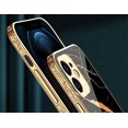 thumbnail image 5 of iPhone 13 Pro luxury glass-shell gold marble pattern black white, 5 of 5