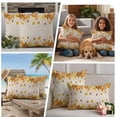 thumbnail image 5 of Yellow Leaf Outdoor Waterproof Pillow Covers, Fall Plant Country Vintage Watercolor Beige Decorative Square Throw Pillowcase Sofa Cushion Sham for Patio/Couch/Chair, 20"x20" 2 Pack, 5 of 8