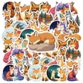 thumbnail image 3 of 35pcs Cute Cartoon Fox Stationery Stickers Funny Animal Stickers for Phone Luggage Laptop, 3 of 9