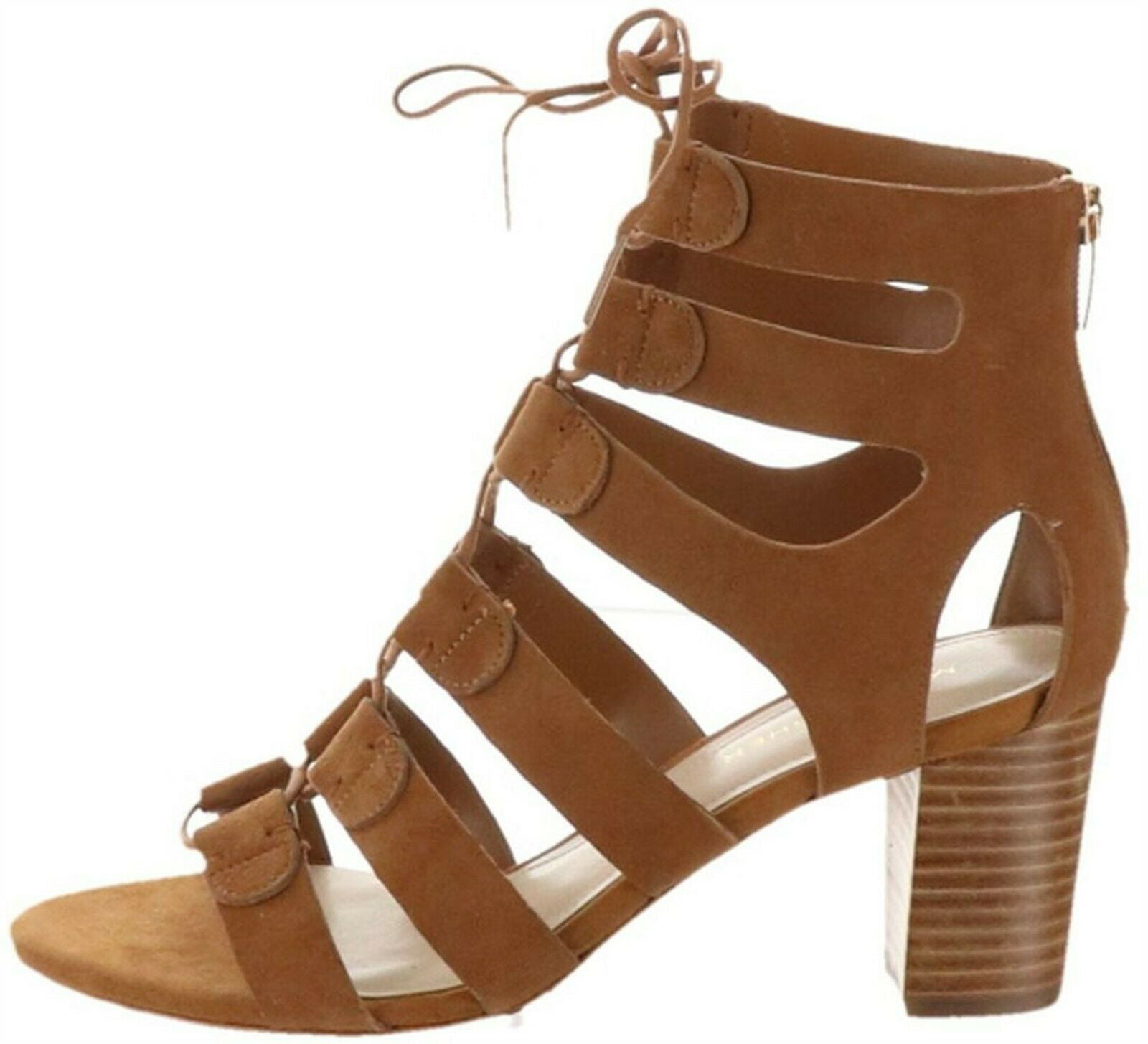 Marc Fisher Suede Lace-up Block Heel 