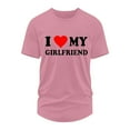 thumbnail image 3 of Mens Valentines T-Shirts I Love My Girlfriend Funny Cute Love Heart Printed Pullover Tees Short Sleeved Round Neck Casual Workout Tees, 3 of 4