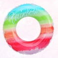thumbnail image 3 of EeaseCA Thicken Plastic Rainbow Design Inflatable Swimming Ring Safety Aid Float Seat Ring Sports Accessory for Adults Children (270g, Rainbow Color), 3 of 7