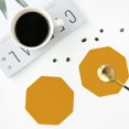 thumbnail image 5 of Balery 6 Pcs Goldenrodleather Coasters Set, Drink Table Cup Coasters For Living Room Kitchen Coffee Decor, 5 of 9