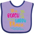 thumbnail image 3 of Inktastic Spring Break the Beach is My Happy Place Boys or Girls Baby Bib, 3 of 4