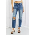 thumbnail image 5 of Risen Emily Women's High Rise Relaxed Distressed Cropped Jeans, 5 of 8