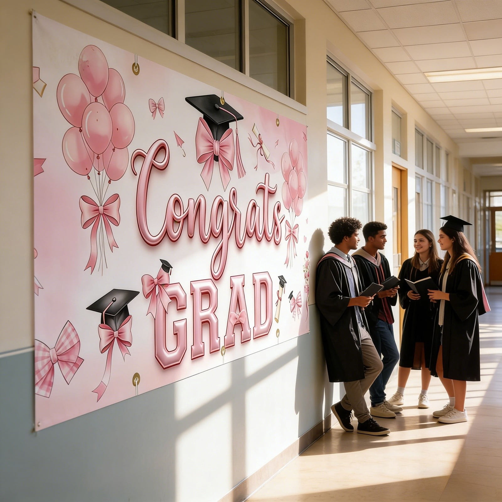 Win s Way Class Of 2026 Graduation Banner Congrats Grad Double Outdoor Indoor Party Decoration