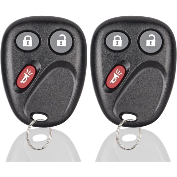 Keyless Entry Car Key Fob Replacement for 2003-2007 Chevy Chevrolet Silverado Tahoe Avalanche Equinox SSR Suburban/GMC Sierra Yukon/Cadillac Escalade/Hummer H2 for LHJ011 (2 Pack)
