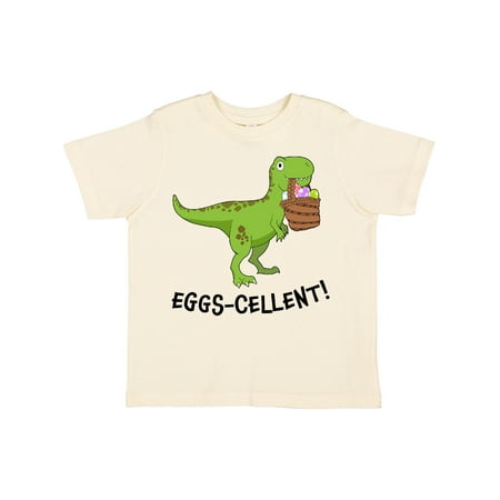 

Inktastic Eggs-cellent! Cute Easter T-Rex Dinosaur Gift Toddler Boy or Toddler Girl T-Shirt