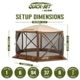 thumbnail image 2 of CLAM 9879 Tent, 140 x 140-Inch, Brown/Tan, 2 of 11