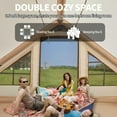 thumbnail image 5 of Inflatable Camping Tent 6.6m2 Large Space, 6-8 Person Glamping Tent With Sturdy Canvas, 360° Ventilated Windows, Easy Setup Air Pump Included, For Outdoor Camping And Backyard, 5 of 6