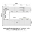 thumbnail image 3 of Cocina Integral MADESA 310cm Agata Blanco, 3 of 10