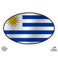 thumbnail image 1 of Uruguay Flag Oval - 3" Vinyl Sticker - For Car Laptop I-Pad Phone Helmet Hard Hat - Waterproof Decal, 1 of 1