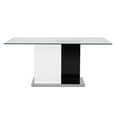 thumbnail image 4 of Topline Home Furnishings 5pc Black & White Glass Top Dining Set, 4 of 5