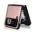 thumbnail image 3 of Feishell Leather Folding Case for Samsung Galaxy Z Flip 4, Soft Silicone Scratches-Resistant Drop Protection Case with Wireless Charging Shockproof Magnetic Flip Case for Samsung Z Flip 4,Rosegold, 3 of 7