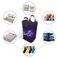 thumbnail image 3 of DouZhe 50L Rectangular Laundry Basket, Rainbow LGBT Pride Flag Prints Waterproof Foldable Laundry Hamper with Aluminum Handles, 3 of 6