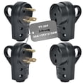thumbnail image 1 of Ensemble de Prise RV 30 Ampères Mâle et Femelle, 2 Ensembles Réceptacle TT-30P/30R, Prise Électrique 125V Robuste avec Poignée, Répertorié ETL, pour Cordon 10/3AWG, Véhicule Récréatif, Motorhome, Remorque, Van Noir, 1 of 6