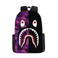 thumbnail image 1 of Camouflage Color Matching Shark Student Schoolbag Digital Printing Large Capacity Cartoon Anime Backpack, 1 of 2