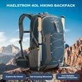 thumbnail image 2 of Maelstrom Sac à Dos de Randonnée, Sac à Dos de Camping, Sac de Jour de Randonnée Imperméable de 40l avec Housse de Pluie, Sac à Dos de Voyage Léger, Bleu, 2 of 7