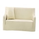 thumbnail image 5 of Cubierta Deslizante de Poliéster Spandex Protector de Sofá Decoraciones de Hogar Cafetería Comedor Oficina 1 asiento Beige Baoblaze Cubierta de sofá hecha punto, 5 of 7