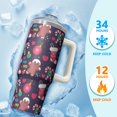 thumbnail image 4 of 30oz Christmas Ornaments Tumbler with Handle and Straw, Festive Holiday Stainless Steel Mug, Santa Snowman Cup, Xmas Gifts for Women Men, 4 of 5