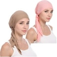 thumbnail image 1 of Qhome Womens Rhinestone Head Scarf Head Wrap Chemo Cap Spandex Bandana Du Rag, 1 of 7
