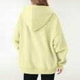 thumbnail image 4 of Womens Hoodies Oversized V Neck Sweatshirts Long Sleeve Pullover Casual Fall Teen Girls Preppy Clothes 2025 Trendy 10-Yellow M, 4 of 5