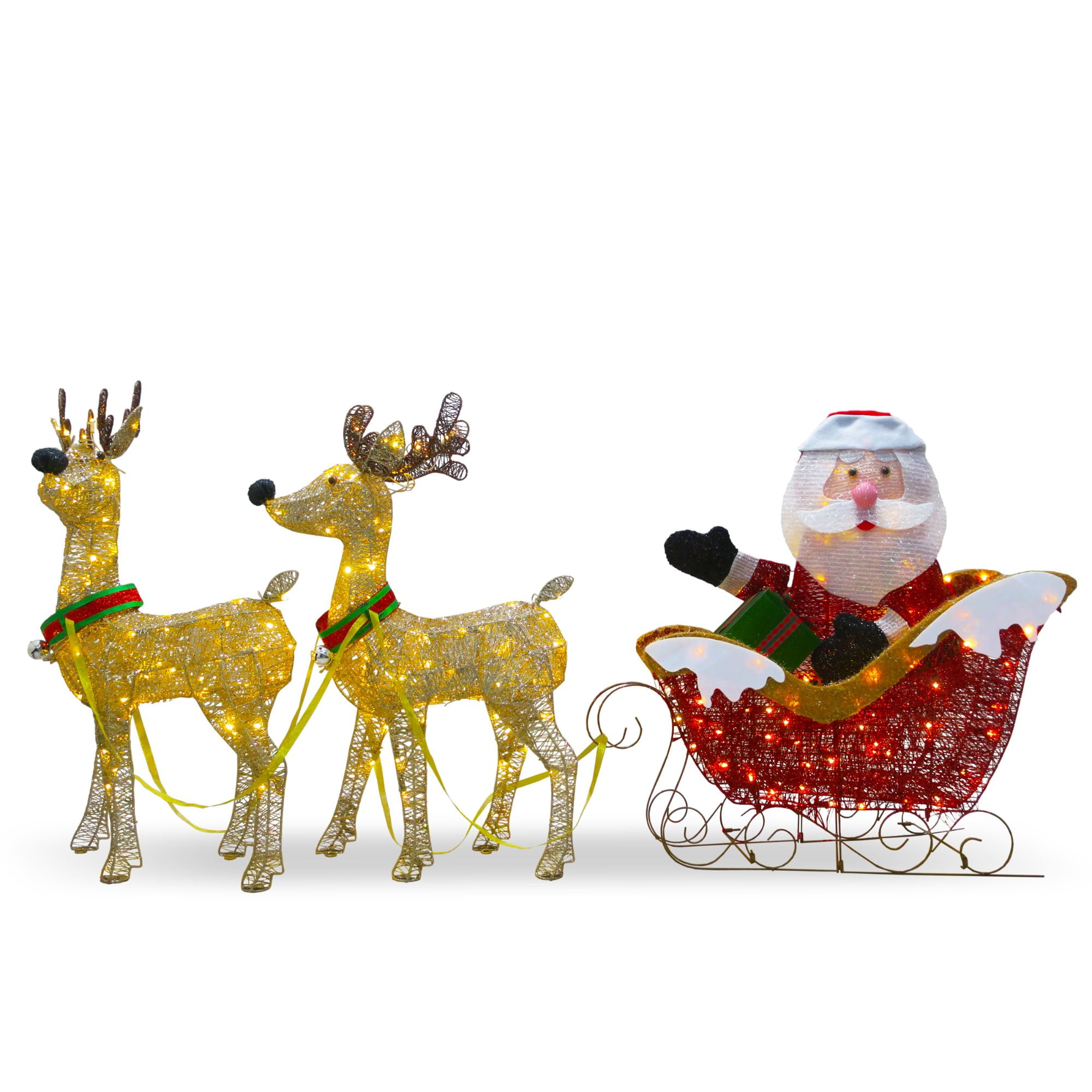 Reindeer With Christmas Hat and Sign DON'T SHOOT I WORK FOR SANTA Ornament 