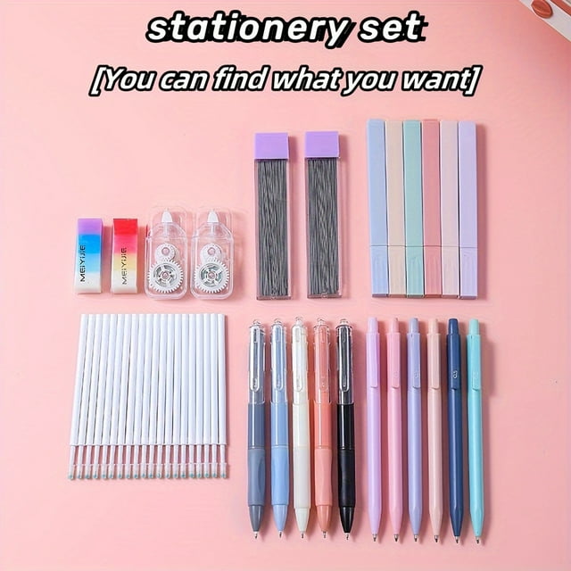 241/set Practical Stationery Set Pencil With Lead Core Learning Gift Multiple Kinds Of Learning Supplies For Office And Classroom