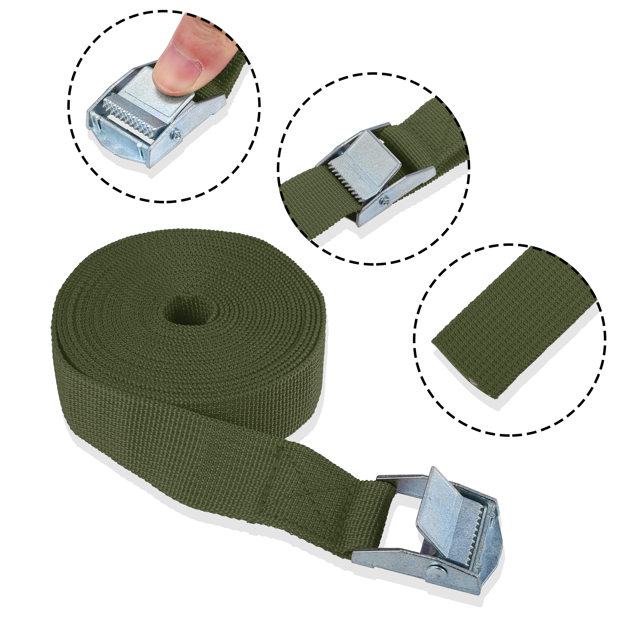 4pcs 1 x 12' Cargo Tie Down Straps Lashing Straps Luggage Strap