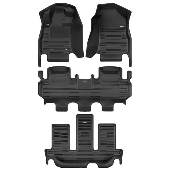 TuxMat - For Subaru Ascent 8-Seater 2019-2026 Models - Custom Car Mats - Maximum Coverage, All Weather, Laser Measured - This Full Set Includes 1st, 2nd and 3rd Rows