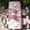 Pink HotPink, variant on Valentine's Day Table Cloths for 6 Foot Rectangle Tables, Pink Gnomes Love Roses Romantic Beige Patio Waterproof Elastic Fitted Tablecloths, Washable Rectangular Table Cover for Camping