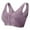 Purple, variant on Fiaer Post Surgery Bra Front Closure Mastectomy Bras Comfortable No Underwire Wide Shoulder Straps Red 48