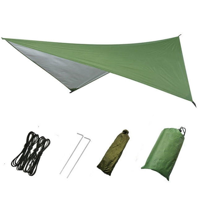 Canopée de Tente Extérieure, Canopée de Tente Applications Larges pour Camping Vert Argenté