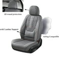 thumbnail image 2 of Coverado Gray Car Seat Covers Full Set, Waterproof Faux Leather Auto Seat Protectors with Lumbar Support, Luxury Automotive Interior Accessories Universal Fit Most Cars SUV Trucks, 2 of 8
