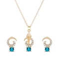 thumbnail image 2 of Conjunto de aretes de collar de diamantes de joyería de moda para damas Wmkox8yi sjalhkljlk1338, 2 of 6
