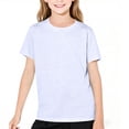 thumbnail image 2 of Boys Basic Tees Solid Short Sleeve Crewneck T Shirts Teen Boys Summer Clothes White, 2 of 5