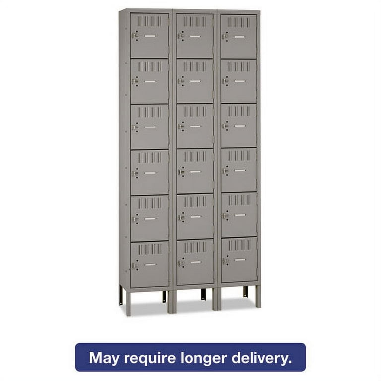 Box Compartments with Legs, Triple Stack, 36w x 18d x 78h, Medium Gray Box Compartments with Legs, Triple Stack, 36w x 18d x 78h, Medium Gray