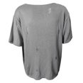 thumbnail image 4 of Mens Tshirts Ripped Distressed Hollow Out Breathable Pullover Tops Crew Neck Short Sleeve Lightweight Men's Shirts Grey L, 4 of 4