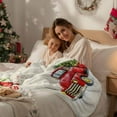 thumbnail image 4 of Christmas Flannel Blanket for Bed,Travel and Camping, Red Truck Winter Snowflakes Cardinal Bird Super Soft Cozy Blanket for All Seasons 30"x40", 4 of 9